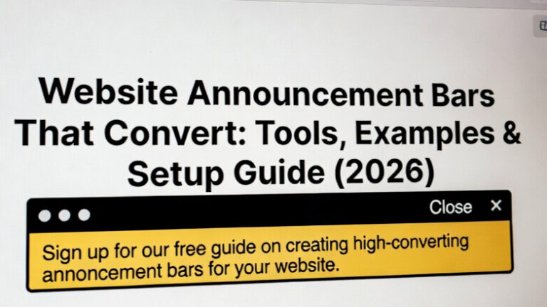 Website Announcement Bars That Convert: Tools, Examples & Setup Guide (2026)