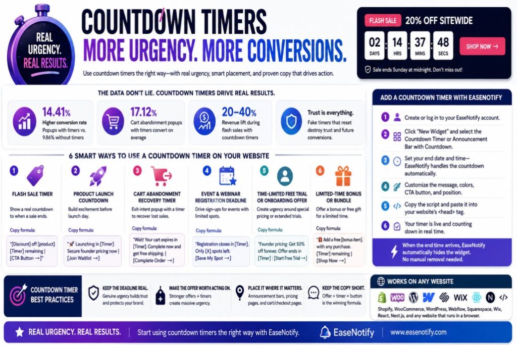 Countdown timer for website