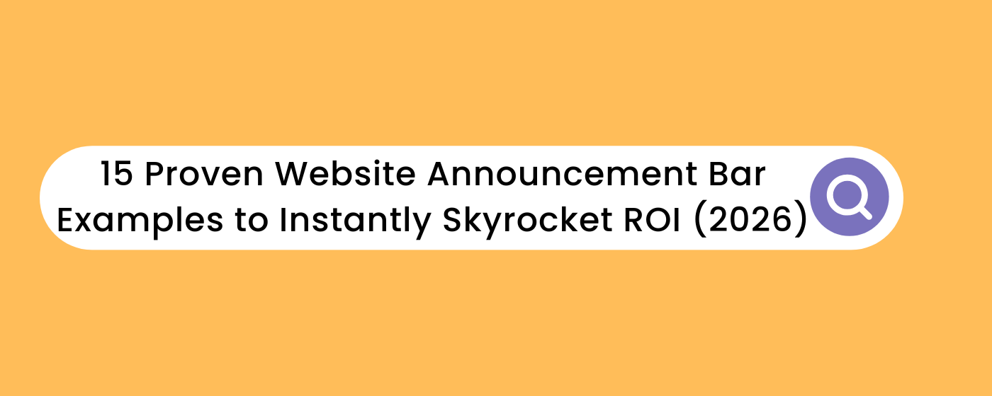 [Website announcement bar examples