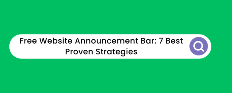 A high converting free website announcement bar displayed at the top of a modern ecommerce store.