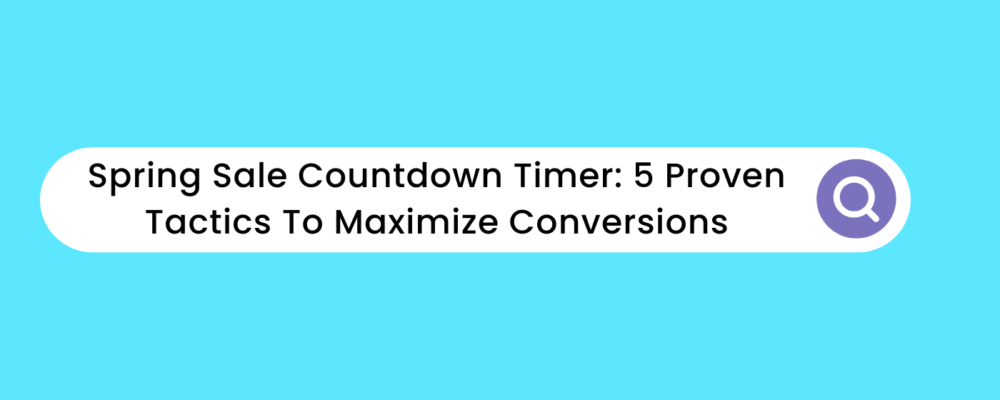 Spring Sale Countdown Timer