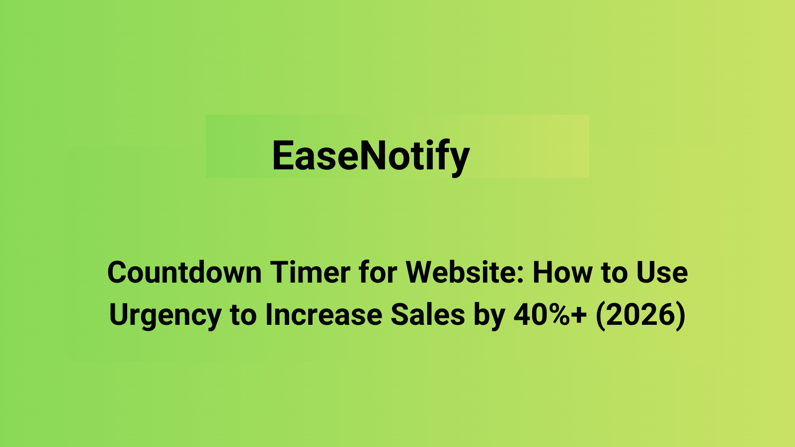 Countdown timer guide