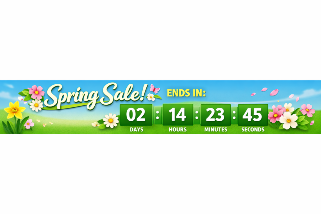 Spring Sale Countdown Timer