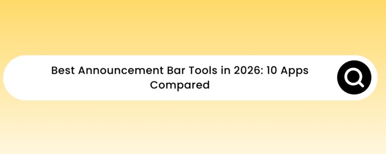 best announcement bar tools comparison showing 10 app logos in a grid layout