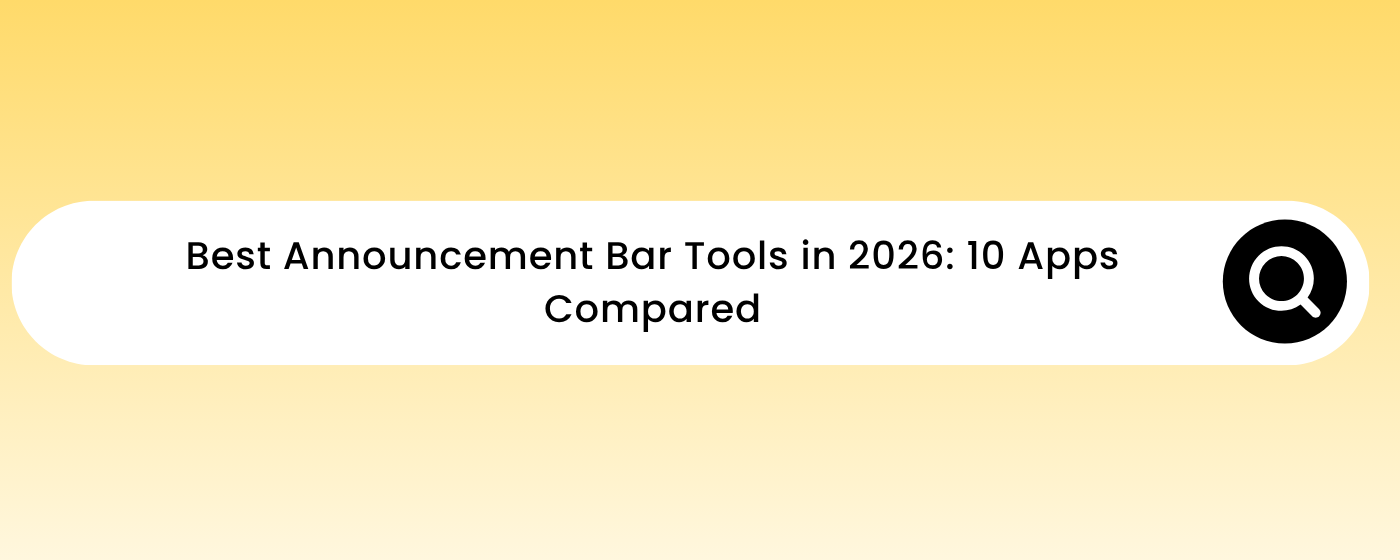 best announcement bar tools comparison showing 10 app logos in a grid layout