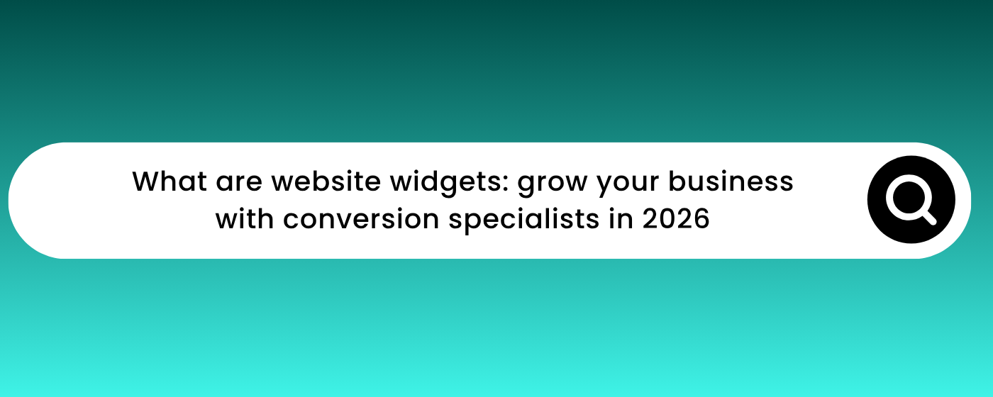 what are website widgets visual representation