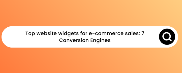top website widgets for e-commerce sales comparison dashboard