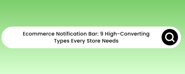 ecommerce notification bar types displayed on online store showing different conversion-focused messages